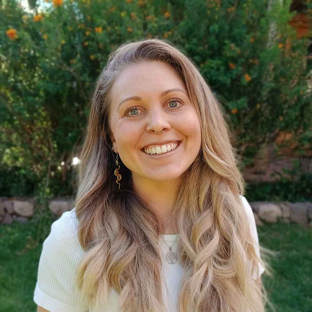 portrait of Sarah, founder of Nurture Breath