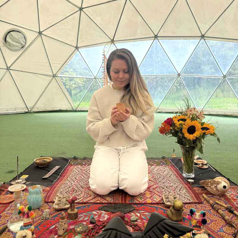 picture of Sarah on a retreat